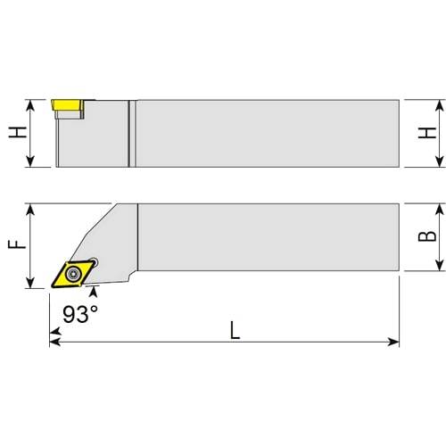 Drehhalter SDJCR/L, Wendeplattenhalter