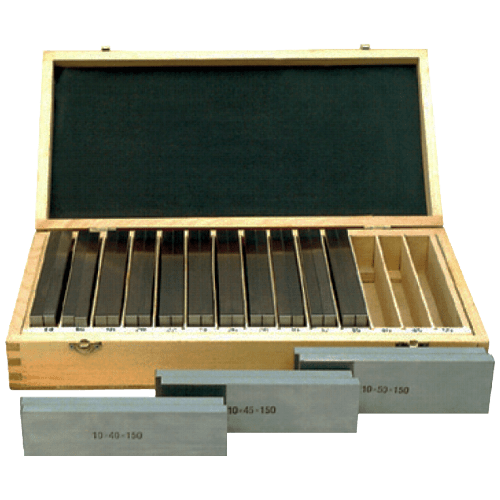 Steel parallel set in wooden case, type PUS