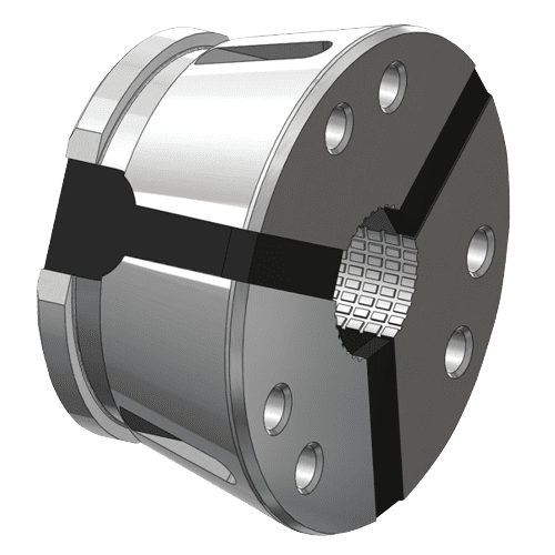 Clamping head SK 65 round, double serrated without stem