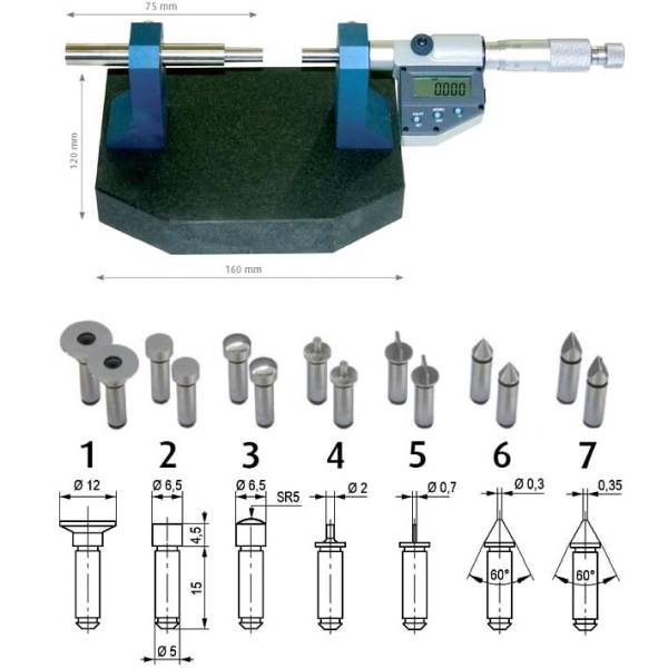 Universal Messstand mit Digital-Einbau-Messschraube Typ S99