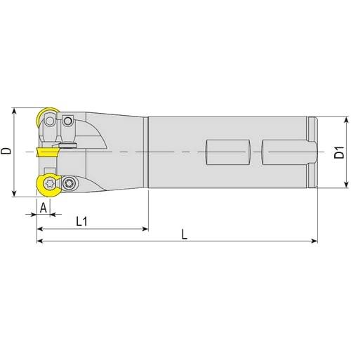 Wendeplattenfräser für ISO-Wendeplatten RD..