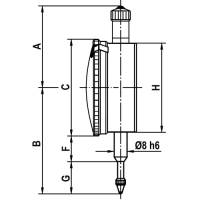 Preview: Dial indicator Ø 70, range 50 mm, reading 0.01 mm, type 636 Preview: Dial indicator Ø 70, range 50 mm, reading 0.01 mm, type 636
