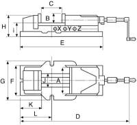 Vorschau: HOMGE Hydraulikschraubstock mit Drehplatte Serie HH Vorschau: HOMGE Hydraulikschraubstock mit Drehplatte Serie HH