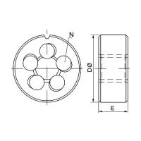 Preview: Dies, metric, EN 22568, DIN 13 6g, HSS-E Preview: Dies, metric, EN 22568, DIN 13 6g, HSS-E