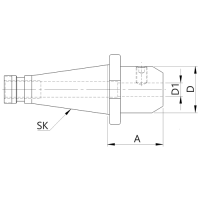 Vorschau: Fräseraufnahme DIN 2080, Weldon Aufnahme Vorschau: Fräseraufnahme DIN 2080, Weldon Aufnahme
