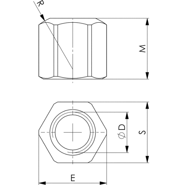 AMF Sechskantmutter DIN 6330 B