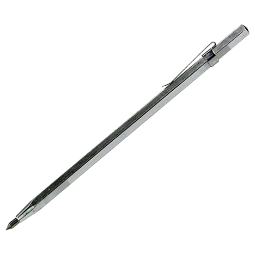 Scriber with fixed carbide point and clip