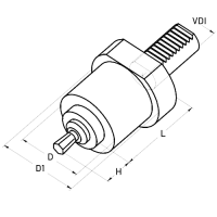 Preview: Broaching tool holder with VDI shank Preview: Broaching tool holder with VDI shank