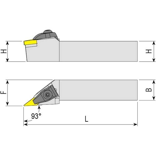 Wendeplattenhalter DVJNR/L, Drehhalter