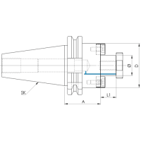 Vorschau: Messerkopfaufnahme mit Quernut DIN 69871 Vorschau: Messerkopfaufnahme mit Quernut DIN 69871