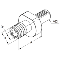 Preview: Quick-change tapping chuck VDI (DIN 69880) Preview: Quick-change tapping chuck VDI (DIN 69880)