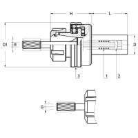 Preview: Floating chuck for reamers with cylindrical shank Preview: Floating chuck for reamers with cylindrical shank