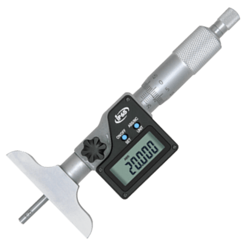Digital depth micrometer with flat measuring face, type M76