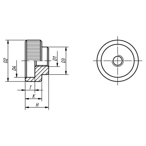 Rändelmutter DIN 6303, Form A