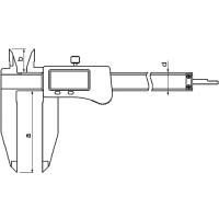 Preview: Digital caliper with long measuring legs 80 mm, type 624 Preview: Digital caliper with long measuring legs 80 mm, type 624