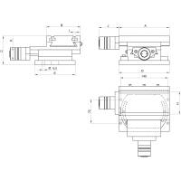Vorschau: Drehbarer Koordinatentisch mit 2-Achsen, MG MINI Vorschau: Drehbarer Koordinatentisch mit 2-Achsen, MG MINI