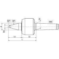 Preview: Precision revolving tailstock centre, series 800 KOP Preview: Precision revolving tailstock centre, series 800 KOP