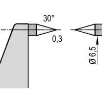 Preview: Digital outside micrometer with carbide points 30°, type 675 Preview: Digital outside micrometer with carbide points 30°, type 675