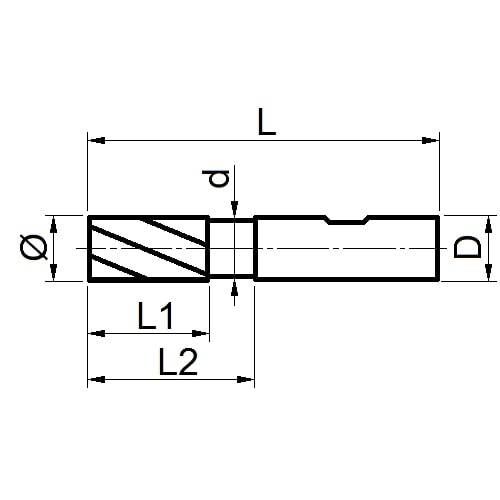 Bohrnutenfräser HARDAL Schlichtfräser 3-schneidig