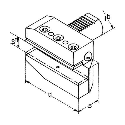 VDI Werkzeughalter DIN 69880 Form B5, rechts, lang