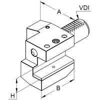 Vorschau: VDI Werkzeughalter DIN 69880 Form C1, rechts Vorschau: VDI Werkzeughalter DIN 69880 Form C1, rechts