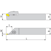 Preview: External grooving toolholder for ZCC-CT inserts ZQMX Preview: External grooving toolholder for ZCC-CT inserts ZQMX