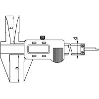 Preview: Digital caliper with point jaws and long points, type 6709 Preview: Digital caliper with point jaws and long points, type 6709