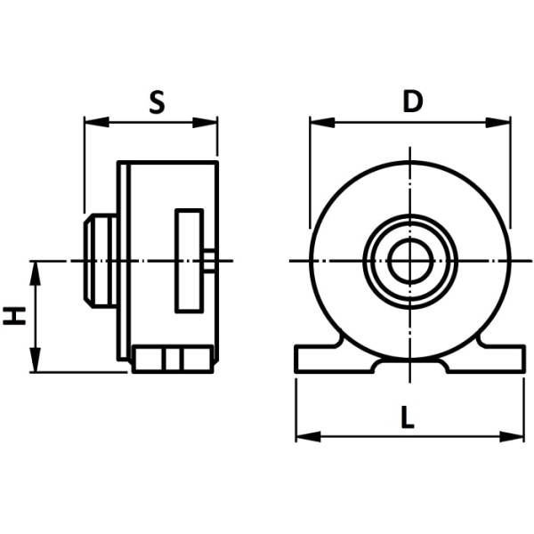 Pneumatic collet chuck PSF