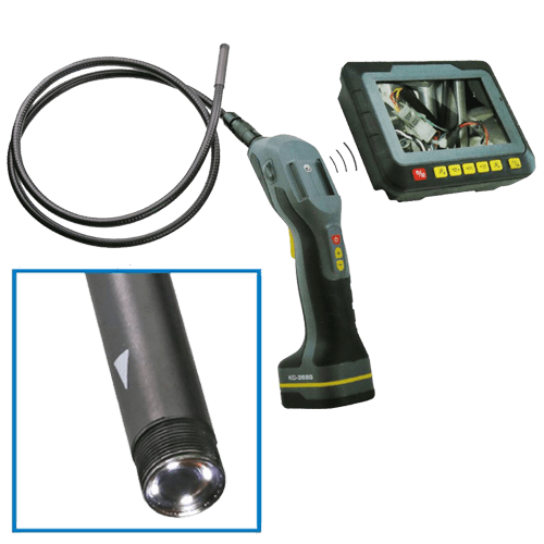 Video inspection endoscope with removable wireless 5&quot; LCD display
