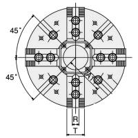 Preview: 4-jaw power chuck series NIT-200A Preview: 4-jaw power chuck series NIT-200A