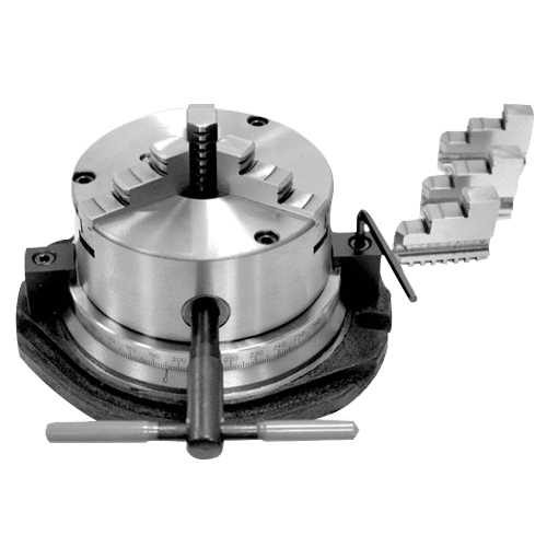 3-Backen-Spannfutter VSR auf Drehplatte