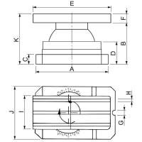Preview: Clamping table, swivels 30 degrees, 360° rotatable Preview: Clamping table, swivels 30 degrees, 360° rotatable