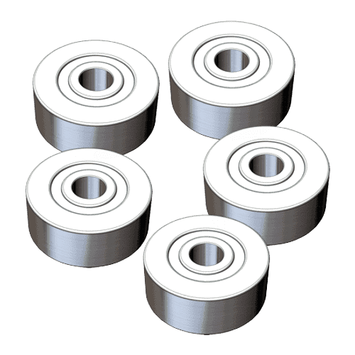 Deburring miller, ball bearing for miller axis / set of 5