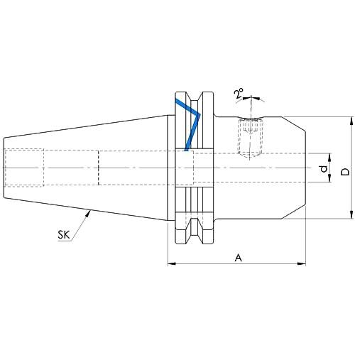 Fräseraufnahme Whistle Notch DIN 69871