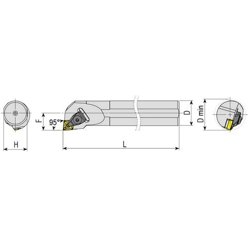 Bohrstangen Klemmhalter TCLNR/L, Wendeplattenhalter