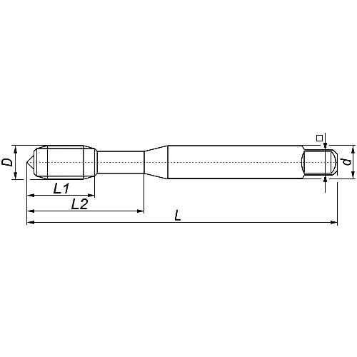 Maschinengewindebohrer Form B für Durchgangsloch, DIN 5156