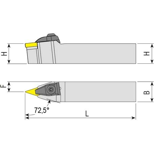 Wendeplattenhalter DVVNN, Drehhalter