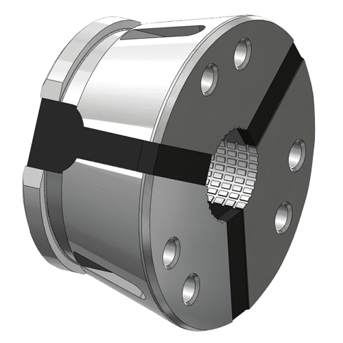 Clamping head SK 52 round, double serrated without nose (short)