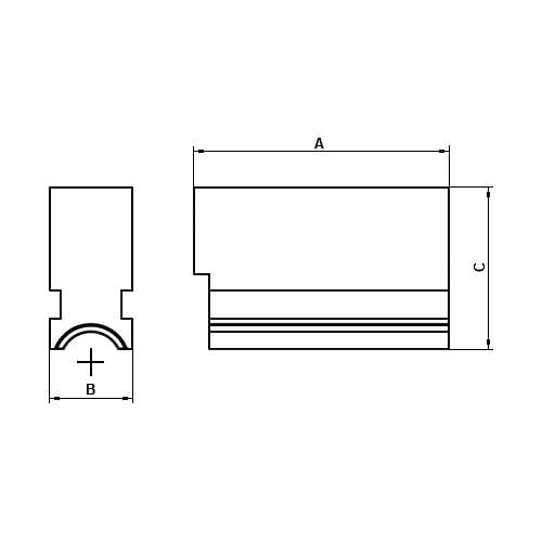ZENTRA weiche Monoblockbacken für Wescott Drehfutter