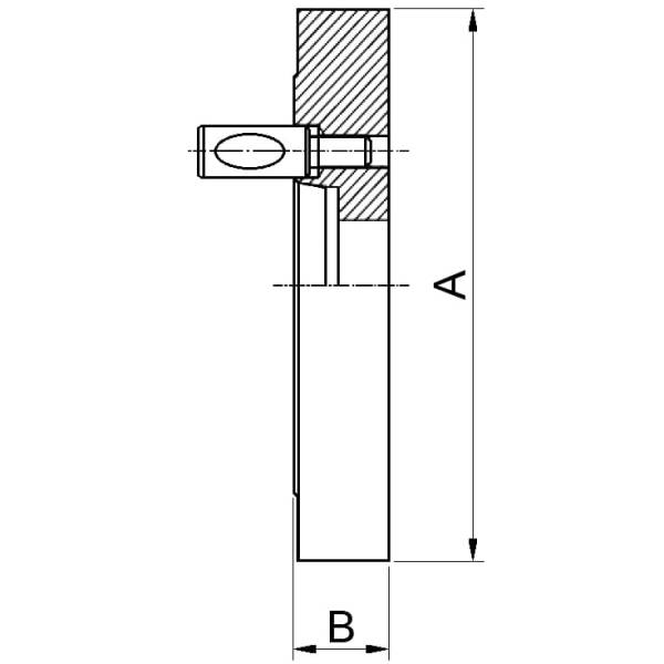 Flansch für Backenfutter DIN 55029, futterseitig plan