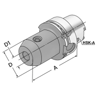 Vorschau: Weldon Aufnahme HSK-A DIN 69893 Vorschau: Weldon Aufnahme HSK-A DIN 69893