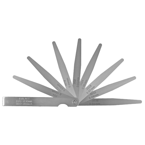 Feeler gauges made of steel, DIN 2275 T3, type F810
