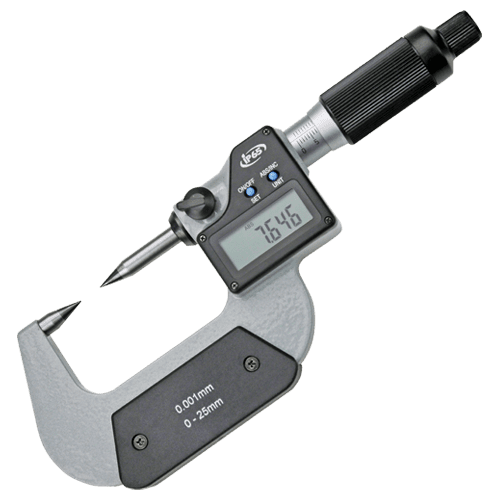 Digital outside micrometer with carbide points 30°, type 675
