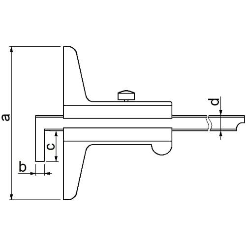 Tiefenmessschieber mit Haken, umsteckbar, DIN 862, Typ C065