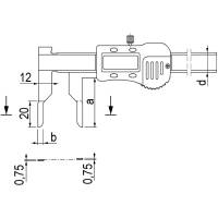 Vorschau: Digitaler Messschieber mit abgesetzter Messfläche, 6717 Vorschau: Digitaler Messschieber mit abgesetzter Messfläche, 6717