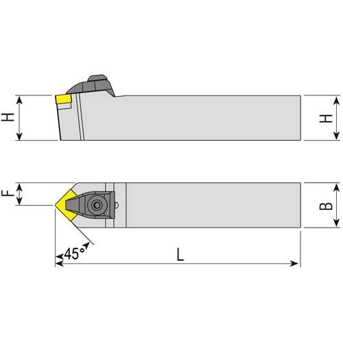 Wendeplattenhalter DSDNN, Drehhalter