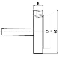 Vorschau: Feststehender Flansch mit Morsekegelschaft Vorschau: Feststehender Flansch mit Morsekegelschaft