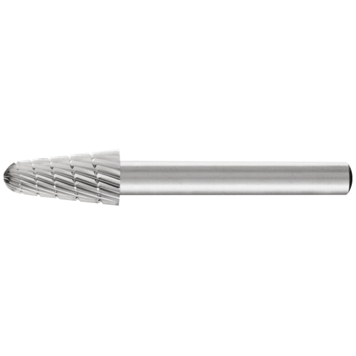 PFERD HSS rotary cutter, conical shape with radius end, form L