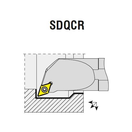 Bohrstangen-Wendeplattenhalter SDQCR/L, Drehhalter