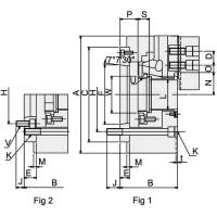 Preview: 3-jaw power chuck series NB-200A Preview: 3-jaw power chuck series NB-200A